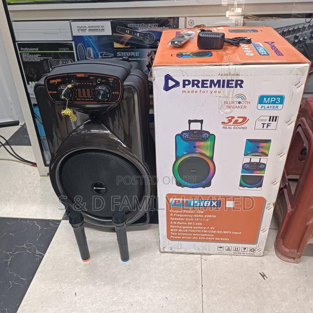 Premier 15 Inches Rechargeable Powered Speaker With 2 Mics - thumbnail 4