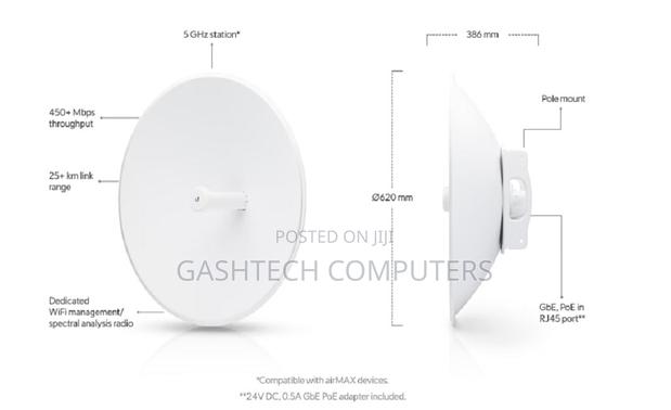 Ubiquiti Powerbeam AC PBE-5AC-620 Airmax Bridge(Pbe-5ac-620)