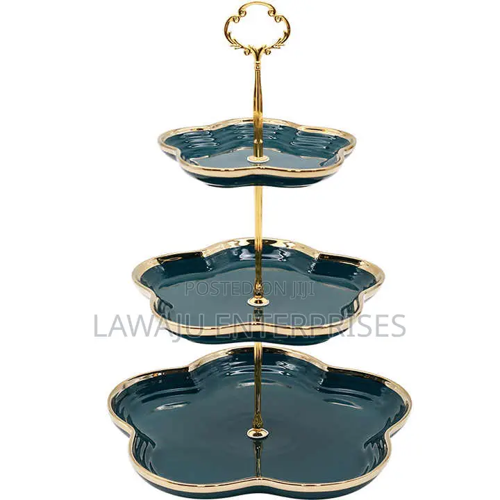 Green 3 Tier Ceramic Stand