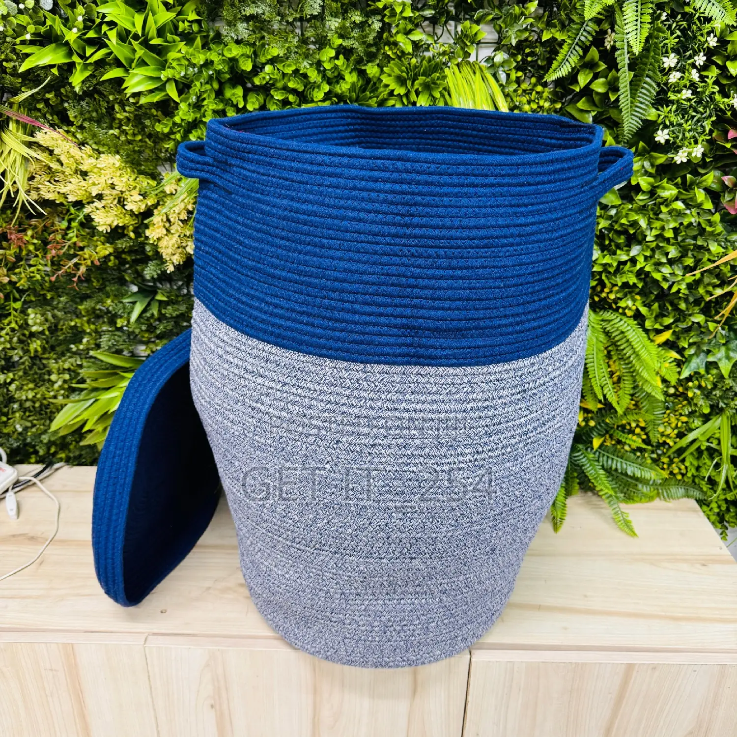 *Cotton Rope Basket With Lid.*
Large Storage Basket
