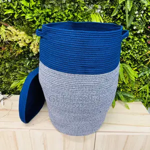*Cotton Rope Basket With Lid.*
Large Storage Basket
