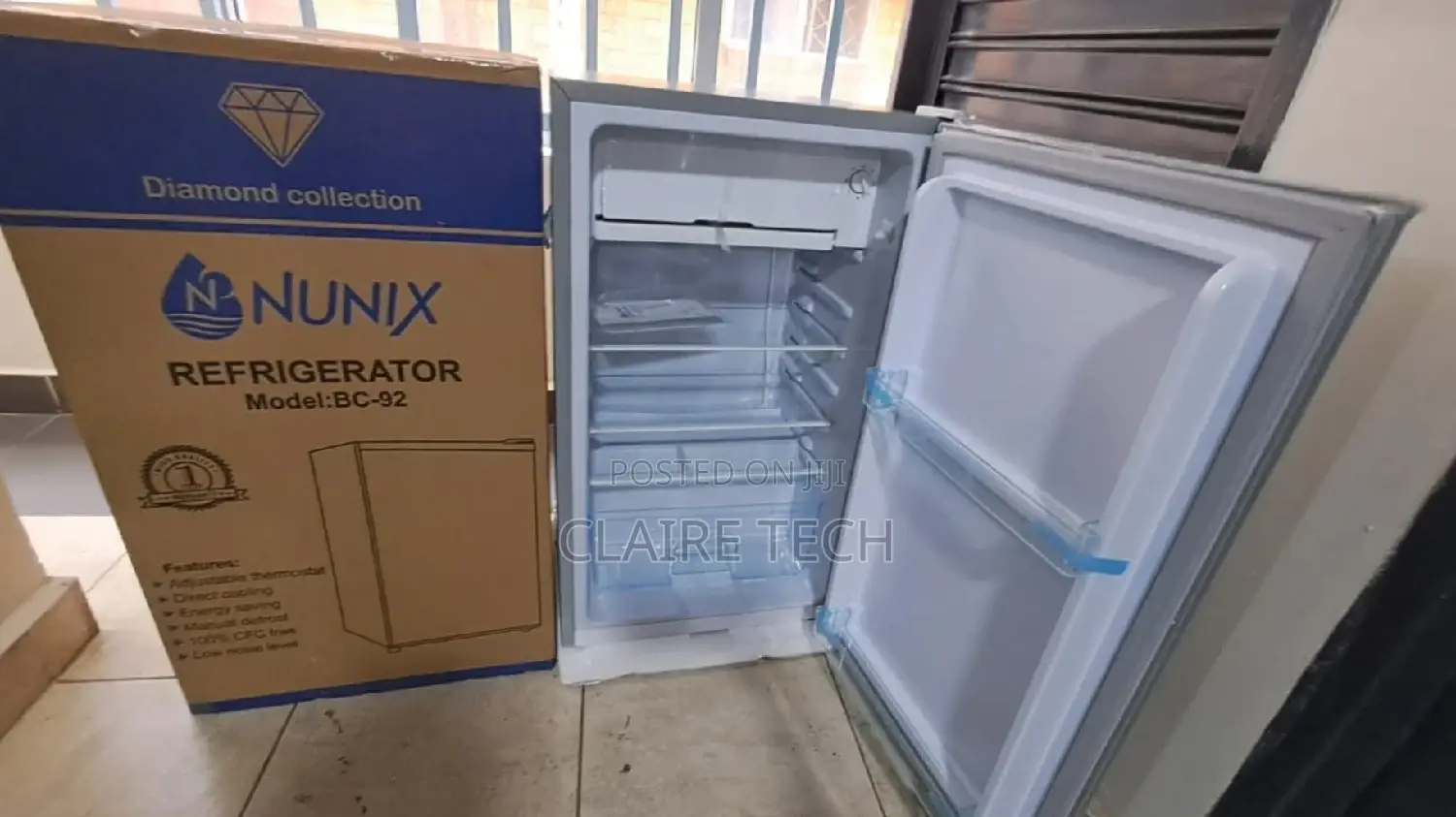 Single Silver Door 92 Litres Fridge Nunix