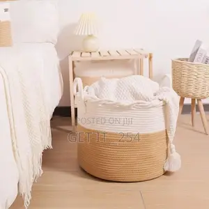 *Cotton Rope Basket.*
Large Storage Basket With Handles.