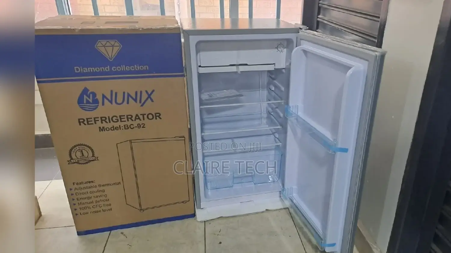 Nunix 92 Litres Single Door Fridge Silver in Colour