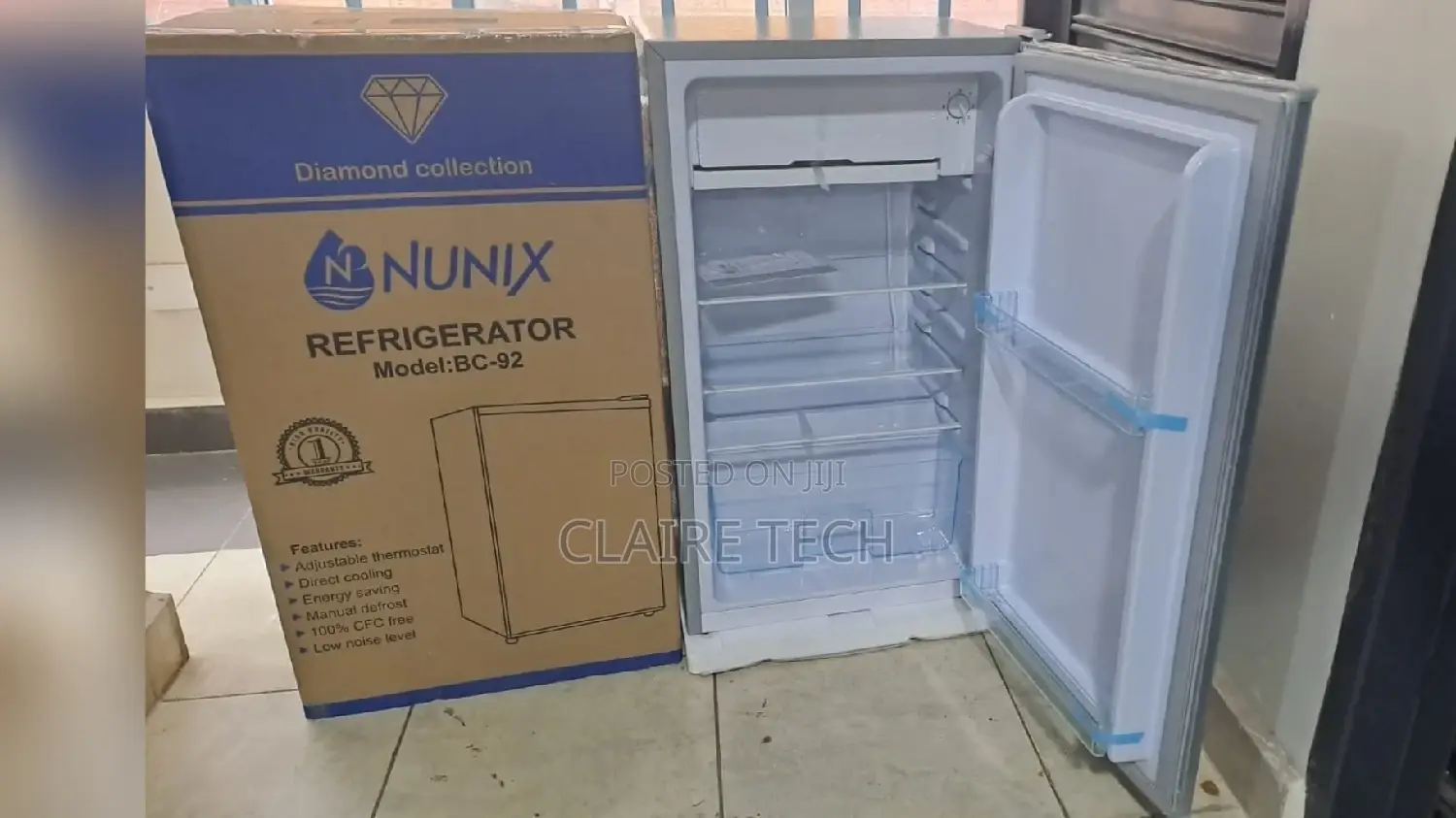 New Single Door Fridge Nunix 92 Litres/Refrigerator