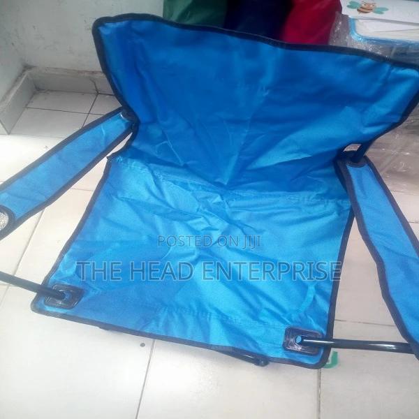Blue Camping Seat With Steel Stands