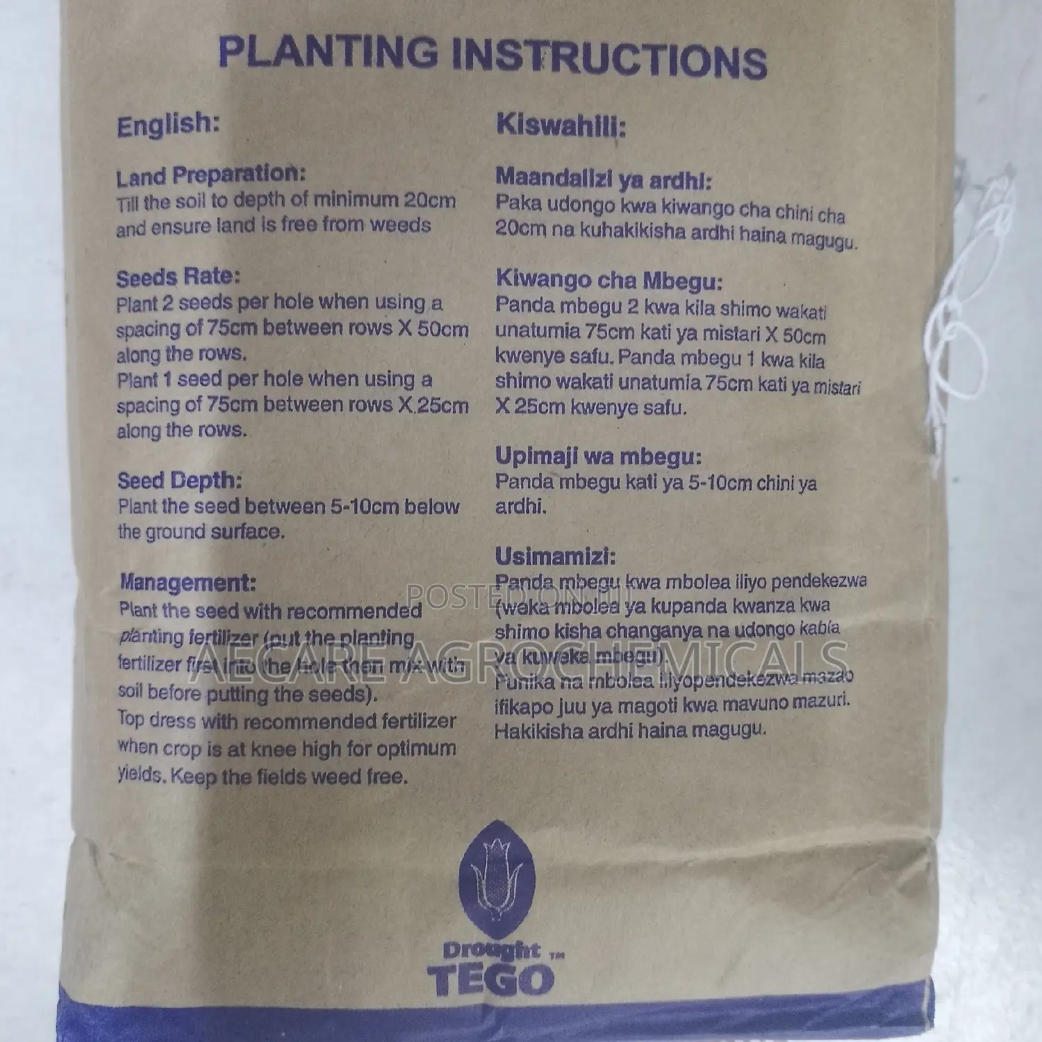 Maize Tsavo We 4141 2kg Seeds High Yielding Medium Altitude