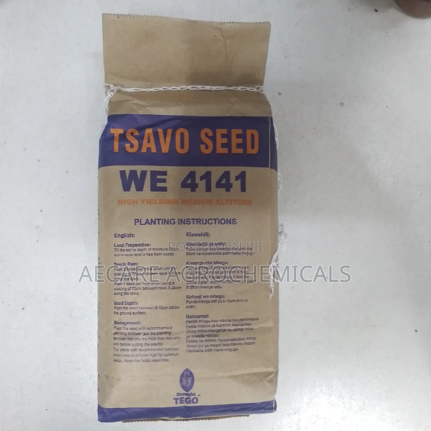 Maize Tsavo We 4141 2kg Seeds High Yielding Medium Altitude