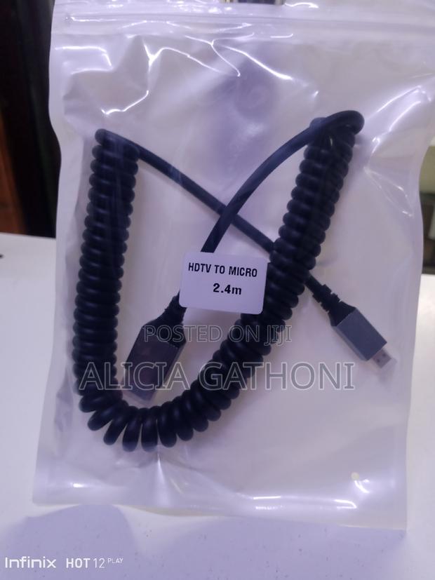Micro to HDMI Spiral Cable - main view