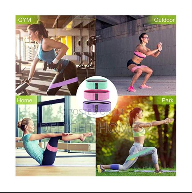 3pcs Booty Bands Fabric High Resistance Glute Bands - thumbnail 2