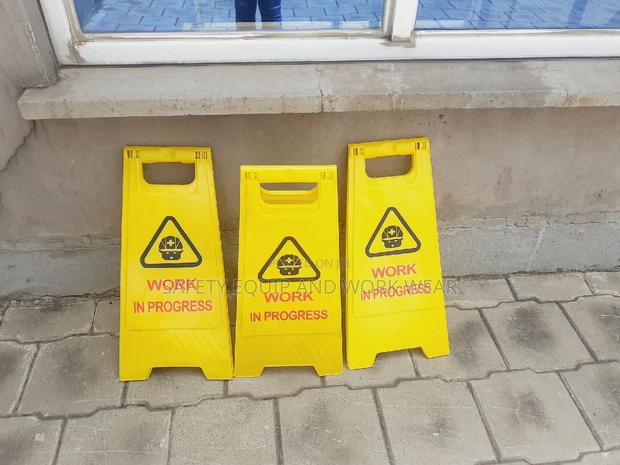 Working In Progress Caution Sign- Eye Catching Color - main view