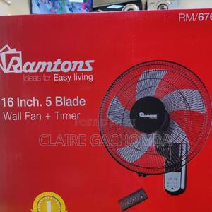 Ramtons 16" Wall Fan,5 Blade With Remote RM/676 - thumbnail 2