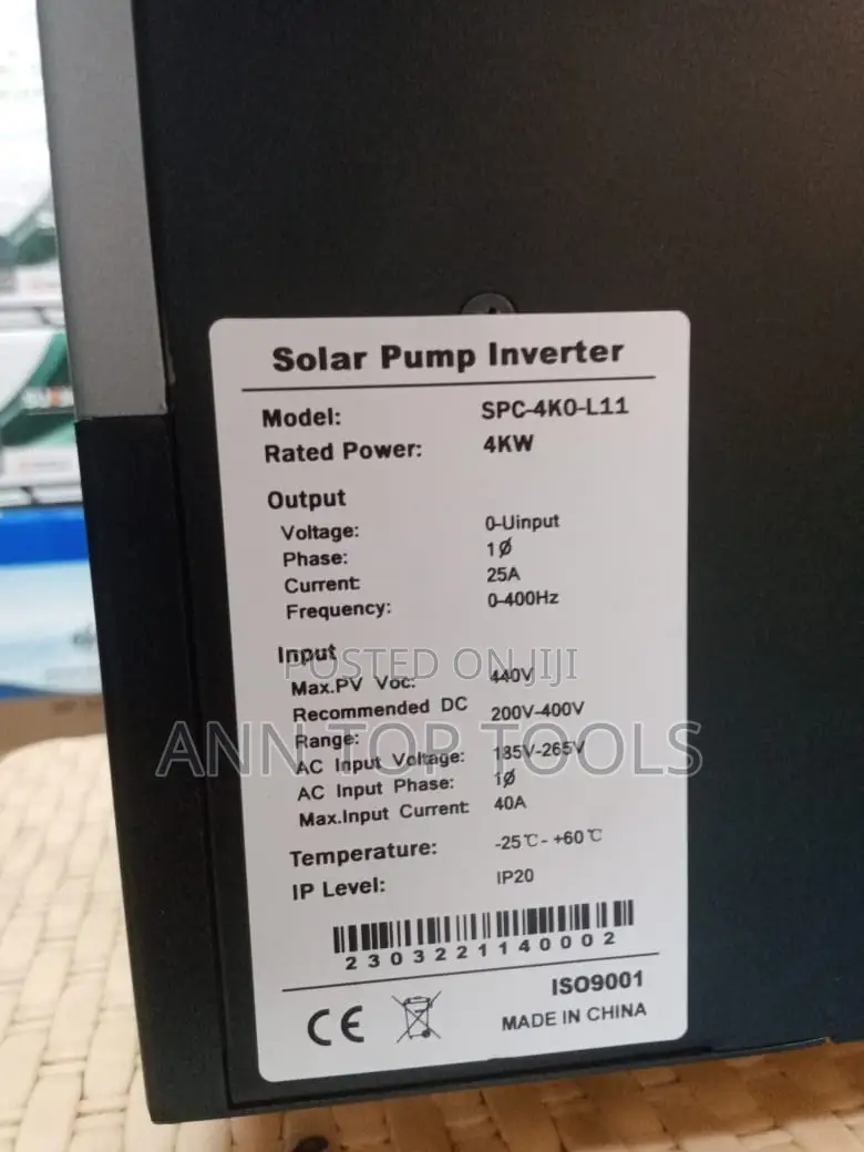 4 Kw Pumping Inverter Single Phase.