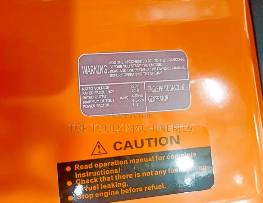 Cigma UK 4.5 Kva Generator With AVR