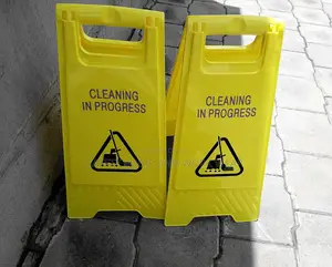Cleaning In Progress Caution Sign- Legal