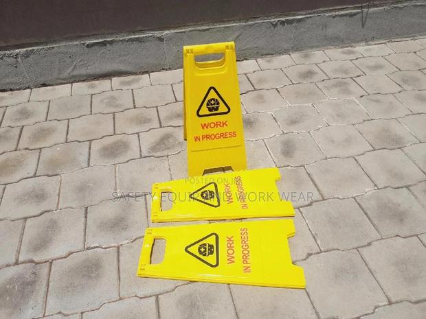 Working In Progress Caution Sign- Temporary - main view
