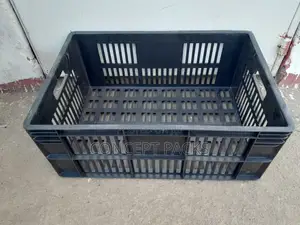 Black Plastic Storage Crate.