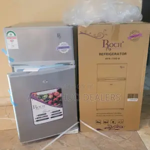 Roch RFR-110D-B Double Door Fridge.Silver in Colour