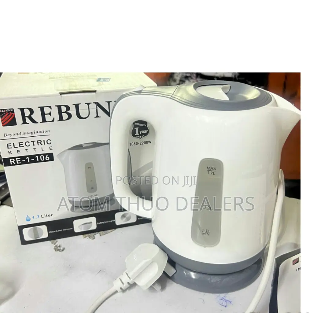 White 1.7 Litres Rebune Kettle RE-1-106