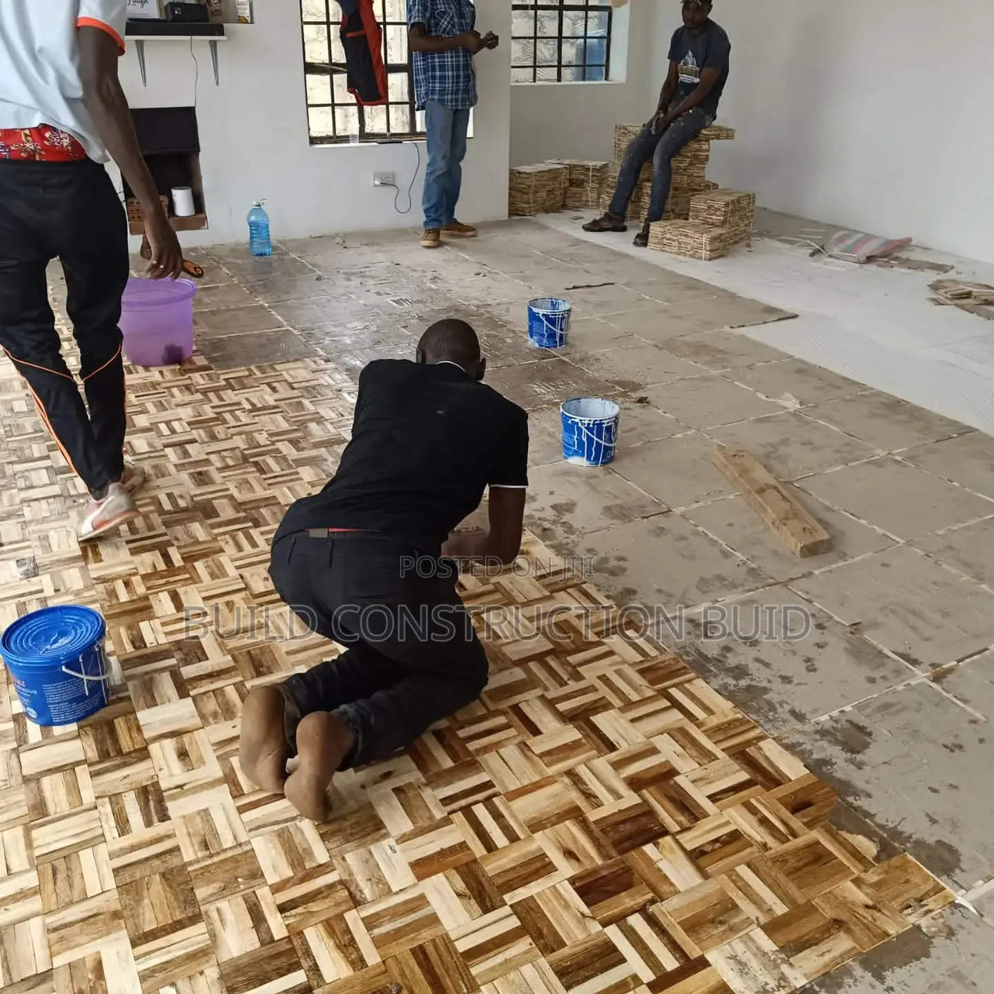 Black Wood Parquet Flooring Services in Kenya.