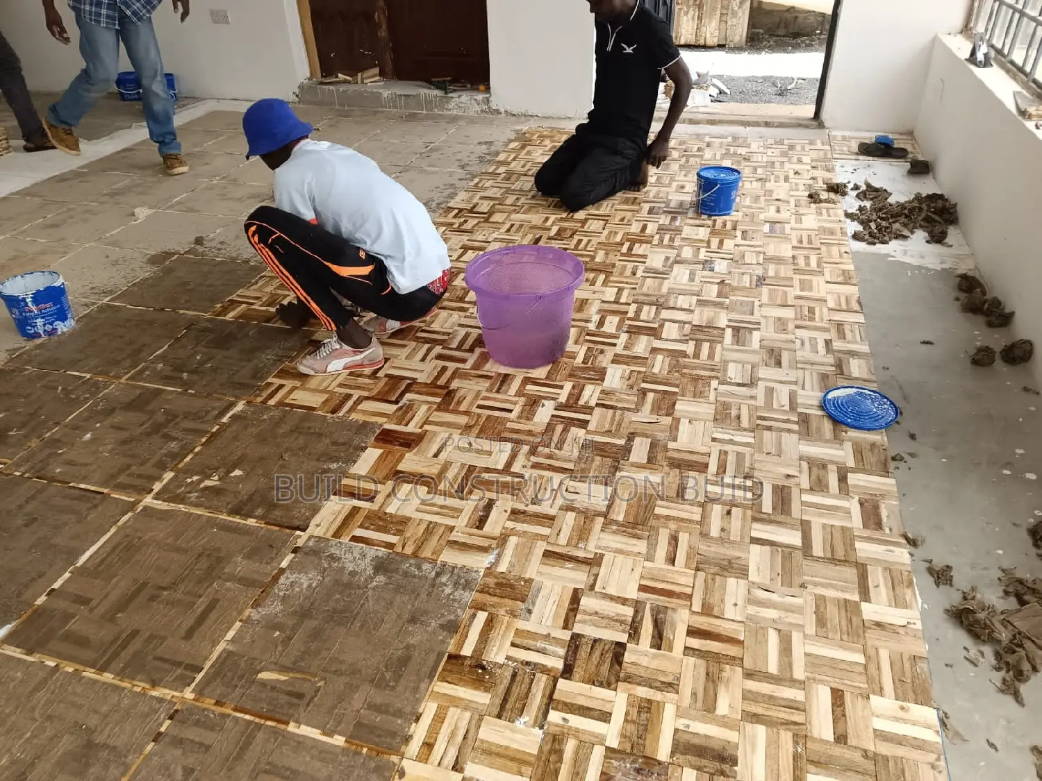 Black Wood Parquet Flooring Services in Kenya.