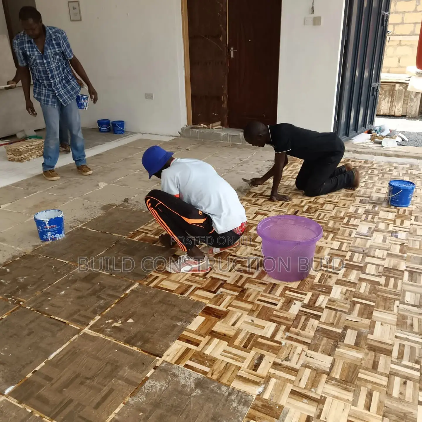 Black Wood Parquet Flooring Services in Kenya.