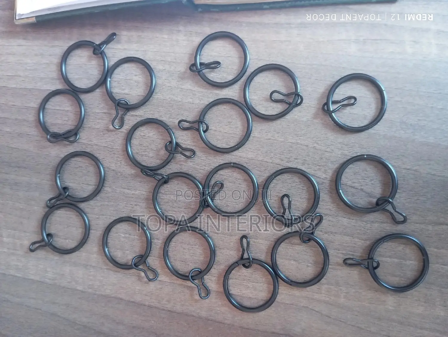 Black Round Curtain Rings Accessories