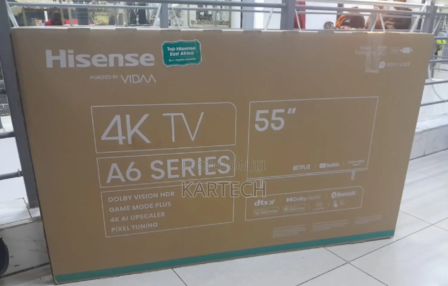 Hisense 55" 55a6k Uhd Smart Tv Vidaa With Bluetooth,
