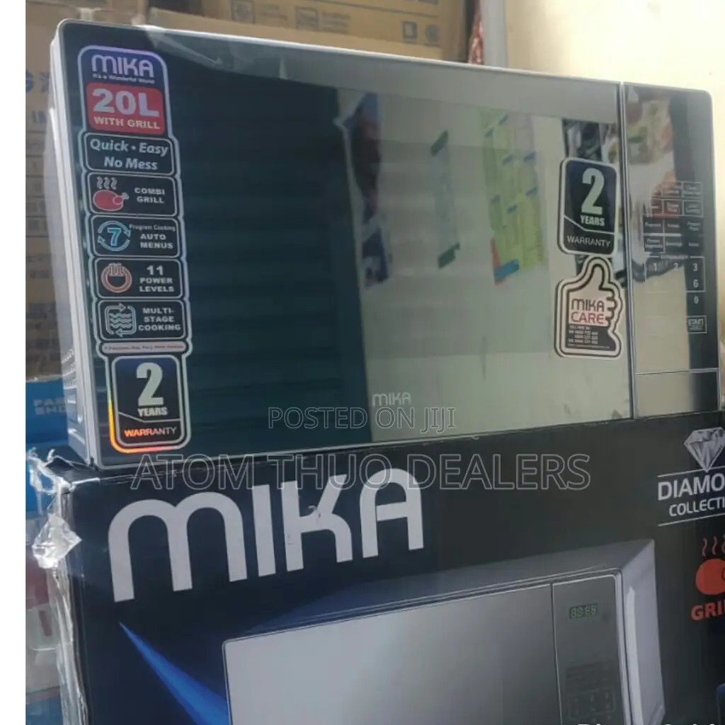 Mika 20L Silver Digital Microwave With Grill