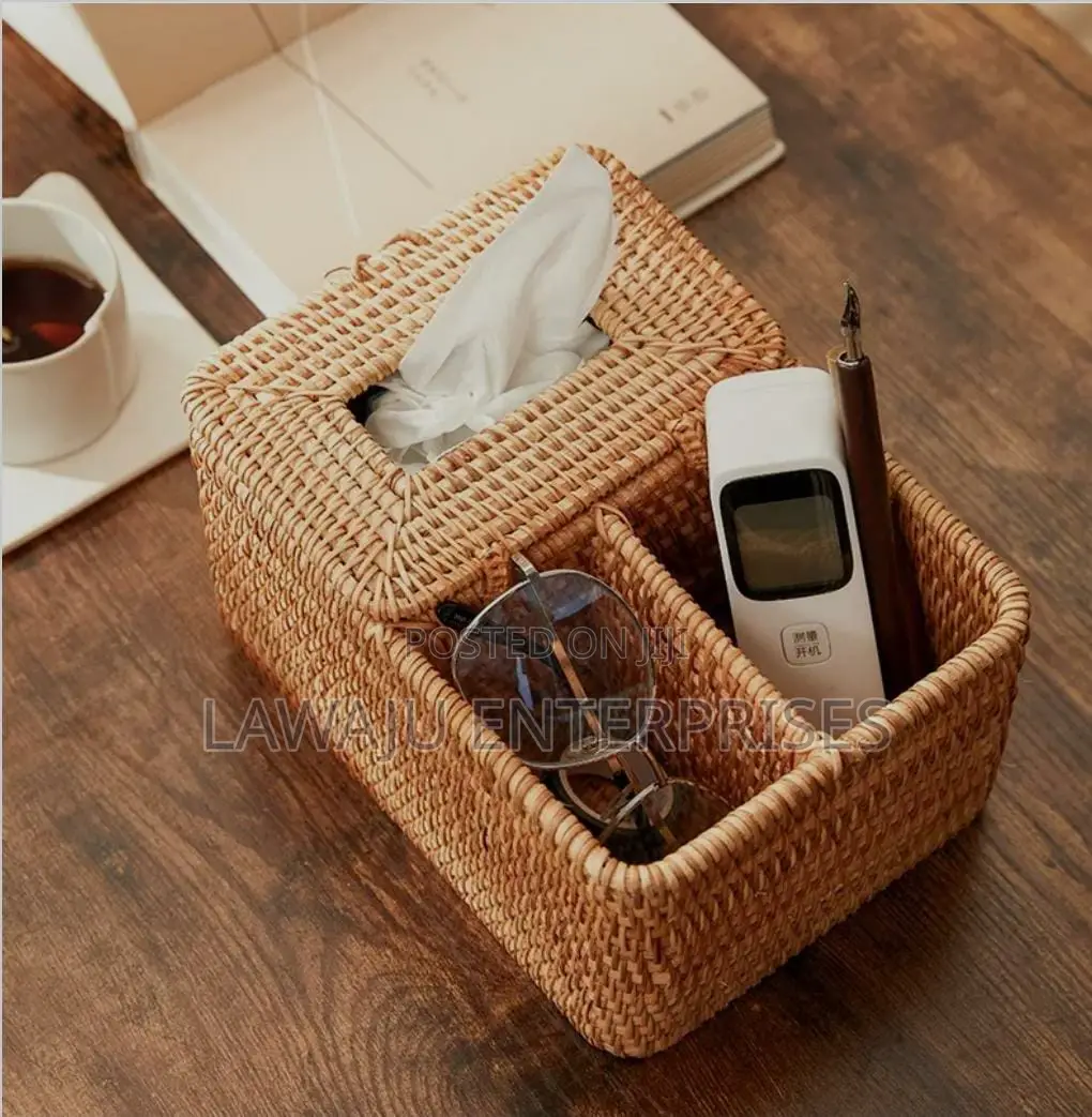 Rattan 3 Slots Storage Organizer