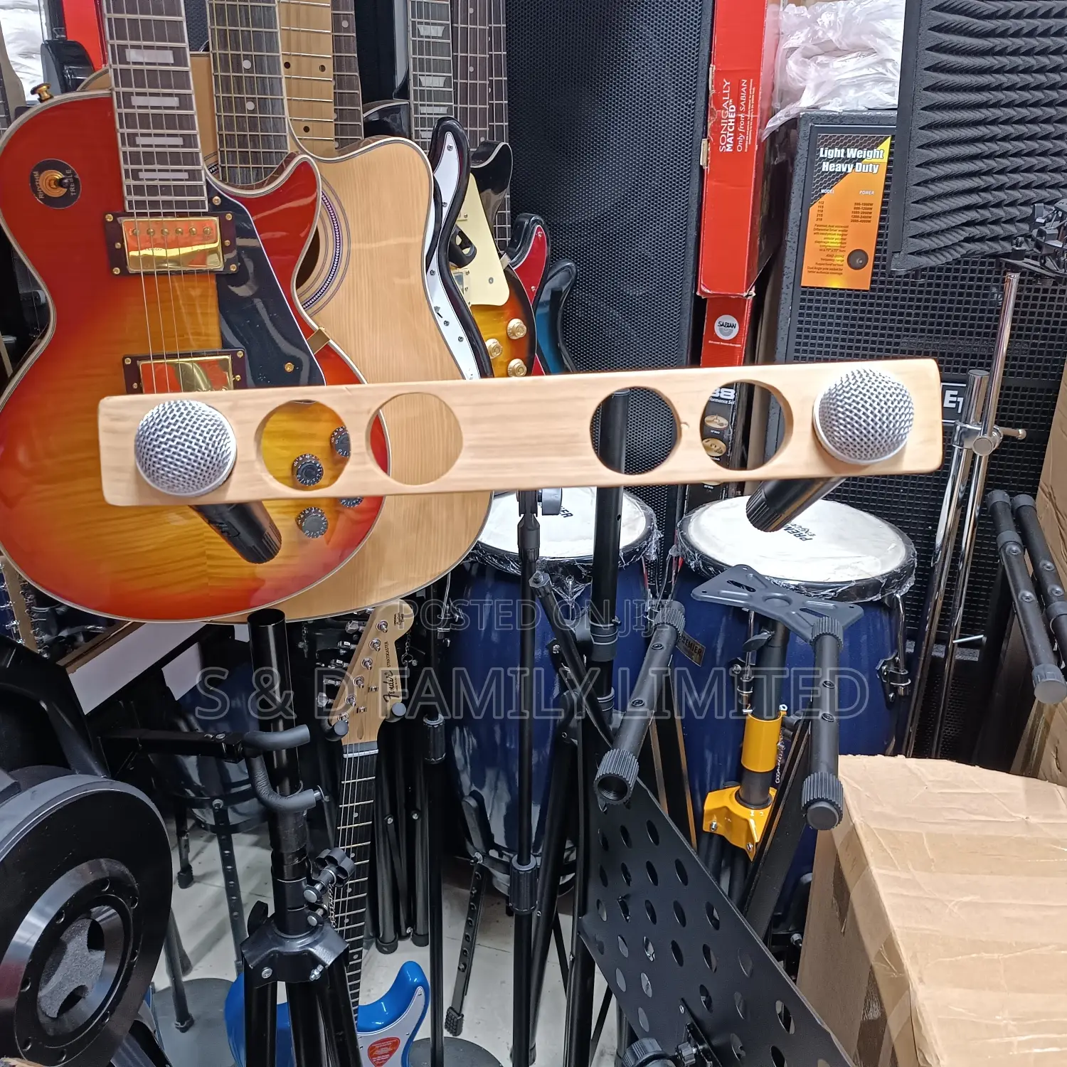 6 Microphone Holders Plus Stand