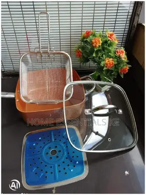 Copper Coated Deep Frier And Frying Pan