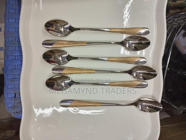 6pc Dinner Spoons/Golden Long Spoon - thumbnail 2