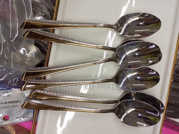 6pc Dinner Spoons/Golden Long Spoon - thumbnail 8