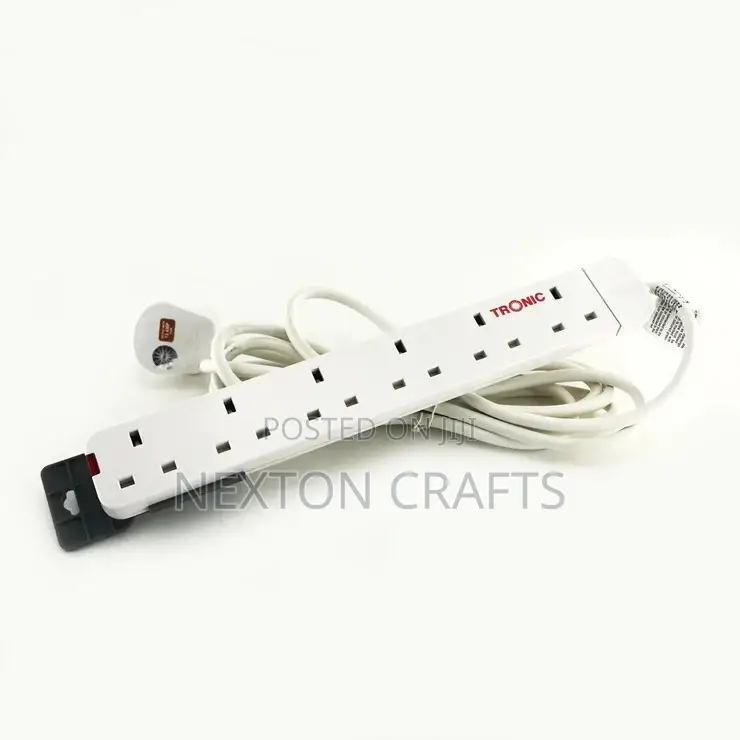 Tronic 6 Way Extension Socket With Surge