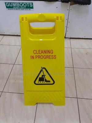 Adjustable Cleaning In Progress Caution Sign - thumbnail 2
