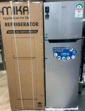 Mika Fridge, 168L, 2 Door Top Mount Freezer, Defrost