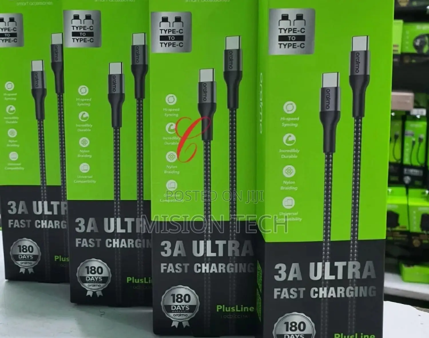 Brand New Oraimo Fast Charging Braided Cable