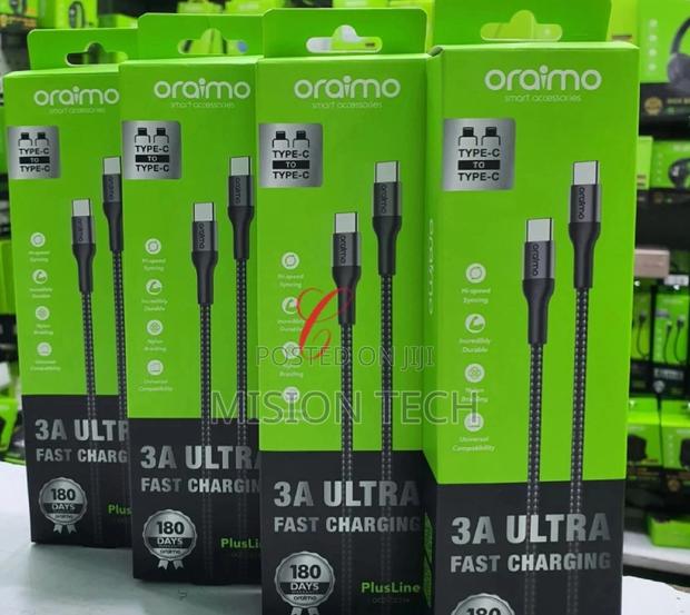 Oraimo 2m Type C Fast Charging Braided Cable - thumbnail 2