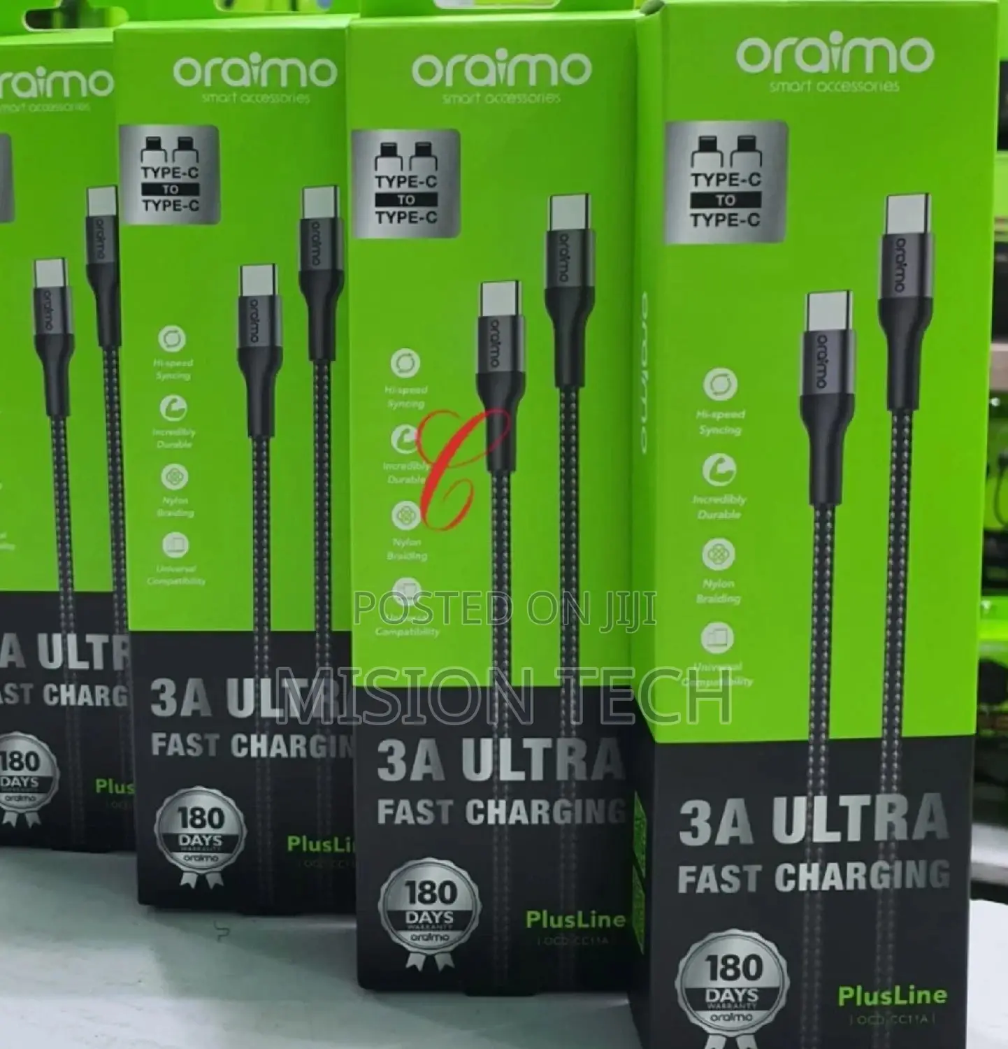 Oraimo Type C to C Ultra Braided Cable