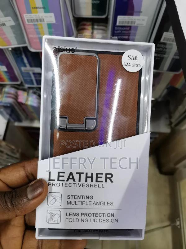 Leather Samsung S24 Ultra Stenting Multipe Angles Lens Case - main view