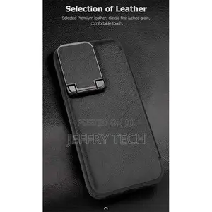 Piblue 360 Premium Leather Flip 15pro Max Black Case