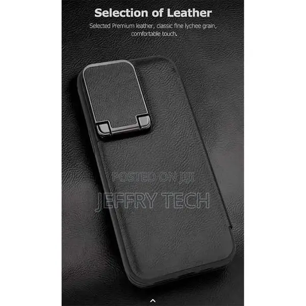 Piblue 360 Premium Leather Flip 15pro Max Black Case