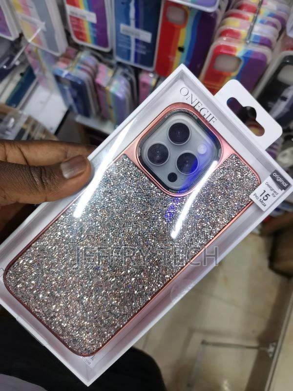 Onegif Leather Design Case With Glitter iPhone 15 Pro Max - thumbnail 2