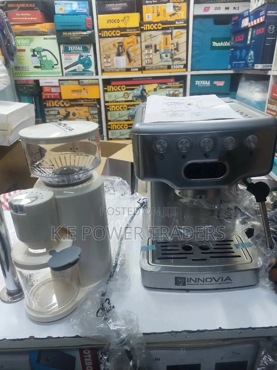 Combined Grinder With Coffee Maker Machine
