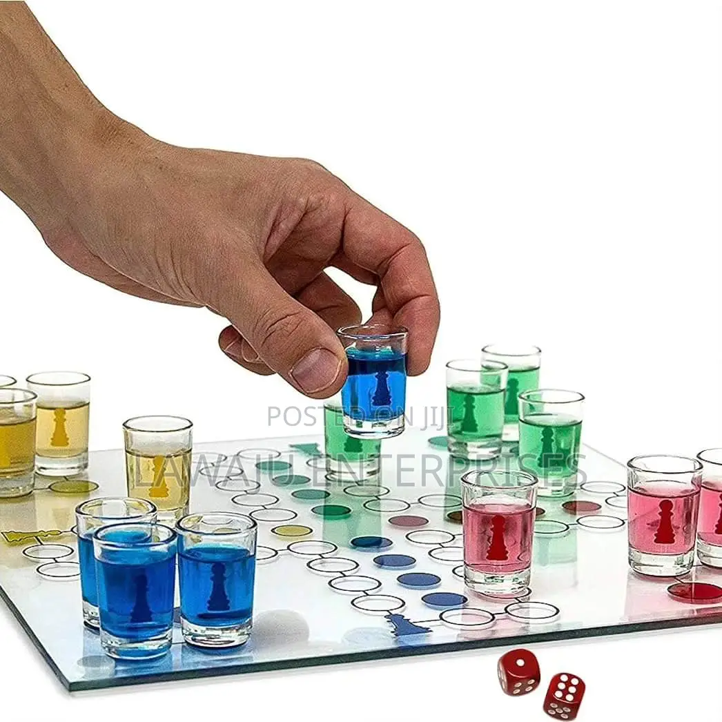 Ludo Shots Drinking Game - 16 Shot Glasses