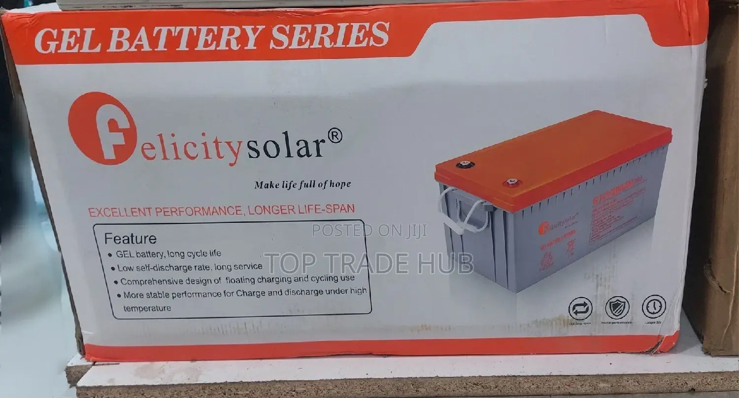 Felicity Gel Solar Battery Series 200ah 12v