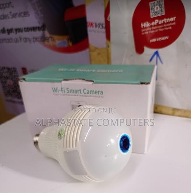 Icsee Wifi Wireless Ip Fish Eye Bulb Camera Nanny Camera