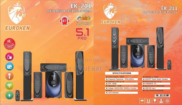Home Theater!Euroken Ek-211 Sound System With 2 Tall Boys