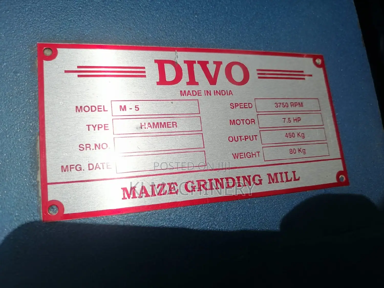 DIVO Poshomill Maize Grinding Mill-450kg/Hr